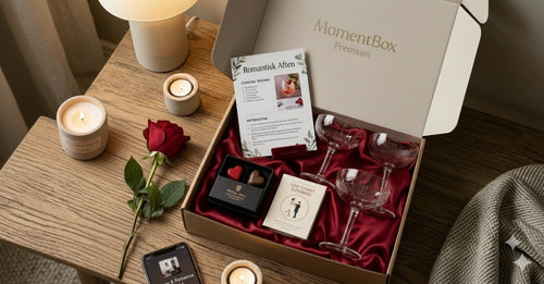 MomentBox Premium – Stemningsfuld date night med dekorationer, spil og forkælelse